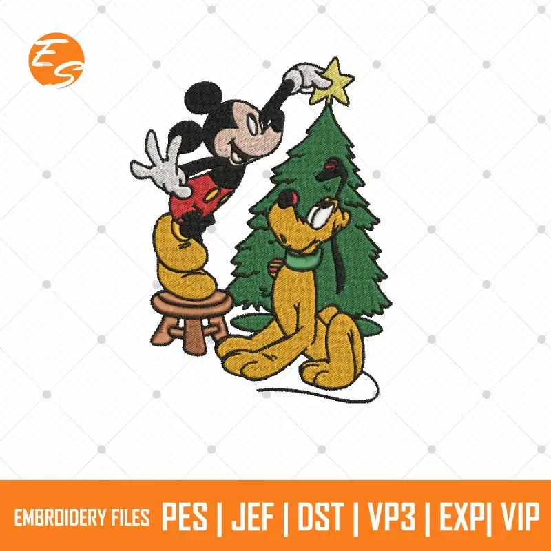 Xmas Tree Pluto free embroidery design