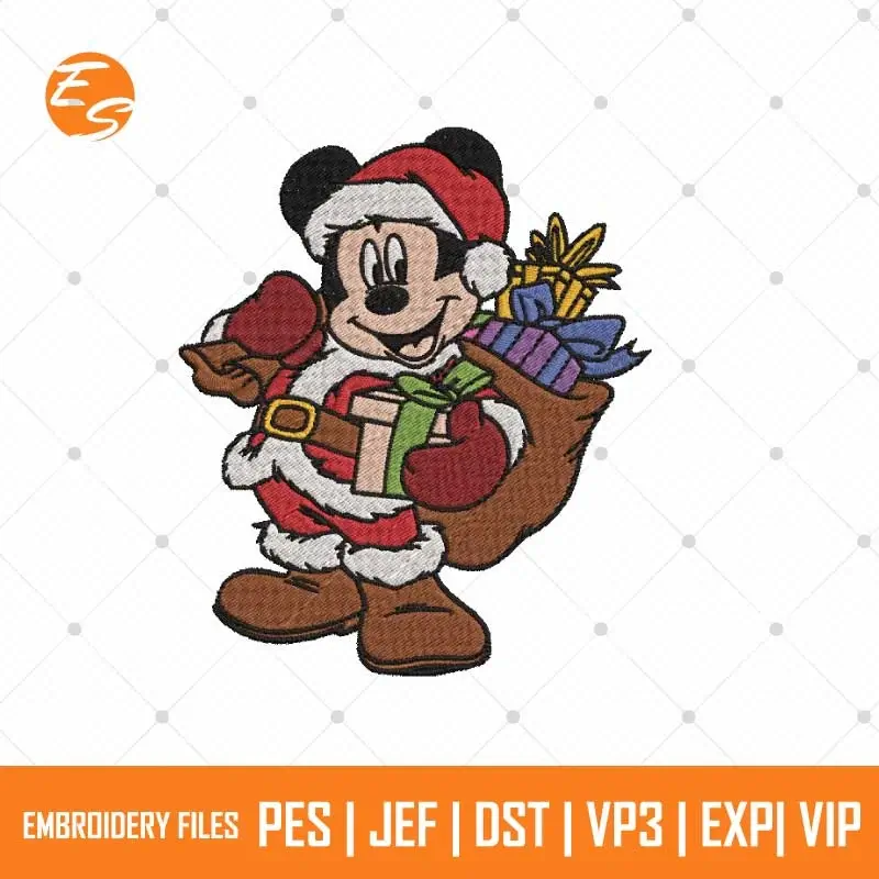 Mickey Santa Claus free embroidery design