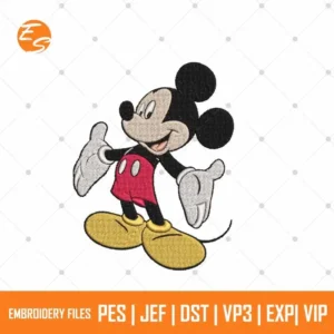 Happy Micky Mouse free embroidery design