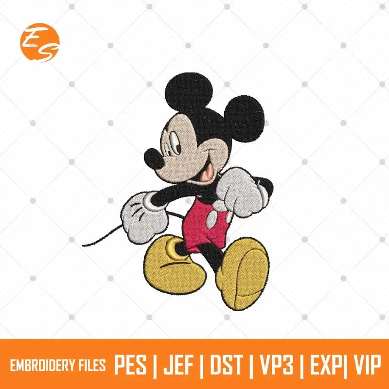 Walking Micky Mouse free embroidery design