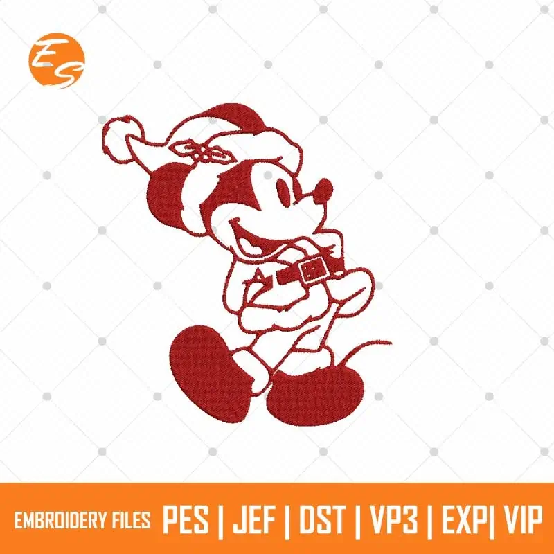 Mickey Santa dress free embroidery design