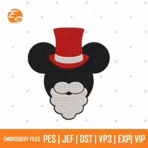 Mickey Santa free embroidery design