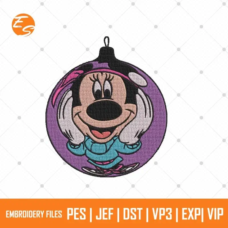 Mickey Xmas Ball free embroidery design