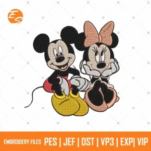 Mickey and Minnie Couple free embroidery design
