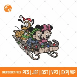 Xmas Sledding free embroidery design