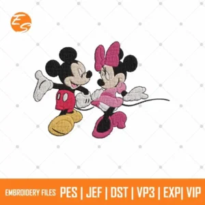 Dancing Mickey and Minnie free embroidery design