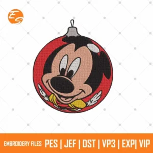 Xmas Mickey Ball free embroidery design