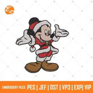 Xmas Mickey Dress free embroidery design