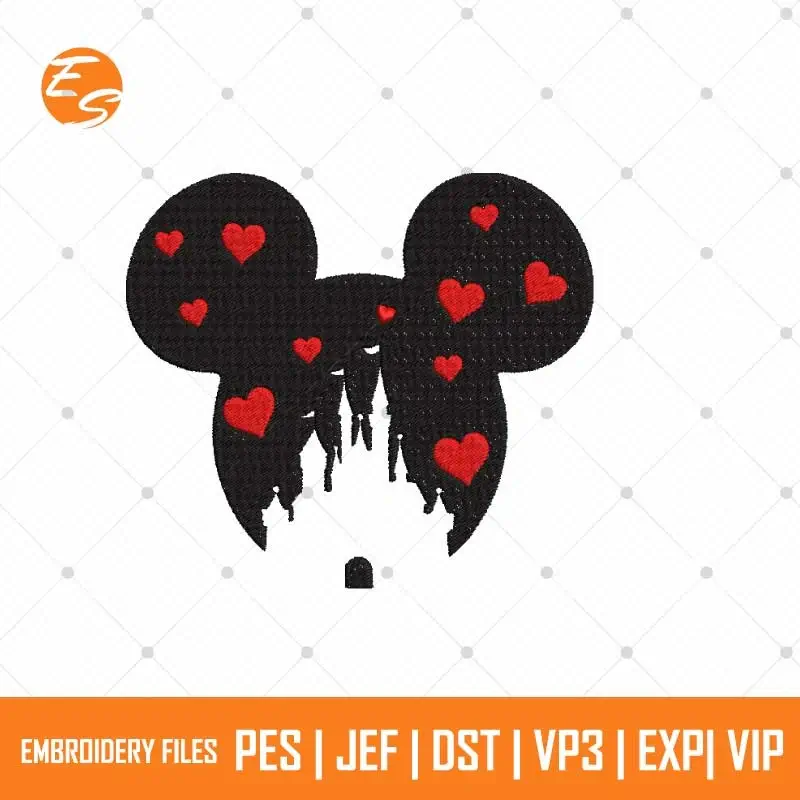 Love Mickey free embroidery design