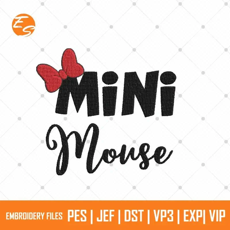 Minnie bow free embroidery design
