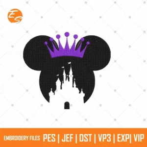 Queen Minnie free embroidery design