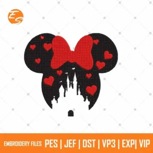 Love Minnie free embroidery design