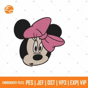 Minnie Mouse Head free embroidery design