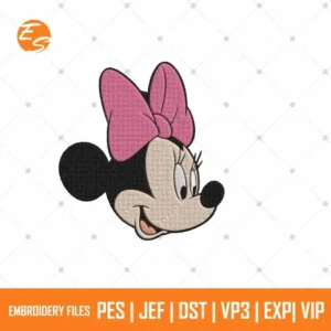 Minnie Smiling Face free embroidery design
