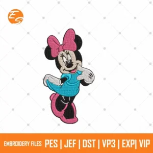 Minnie dancing free embroidery design