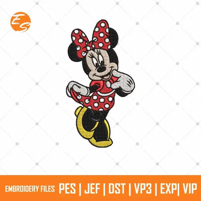 Minnie romantic free embroidery design