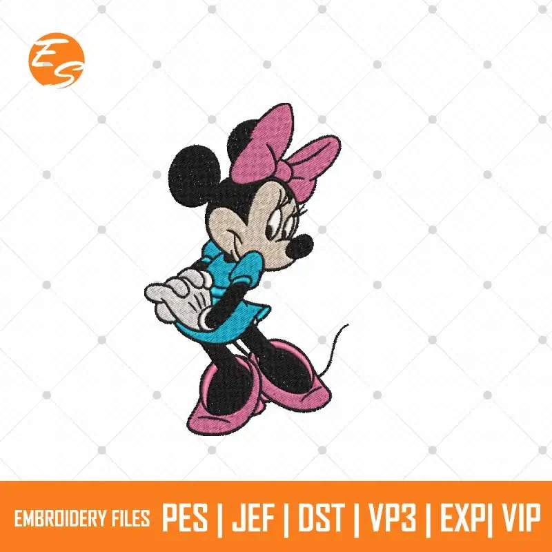 Romantic Minnie free embroidery design