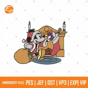 Minnie Xmas Presents free embroidery design