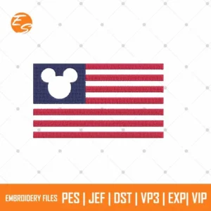 Patriotic Mickey free embroidery design