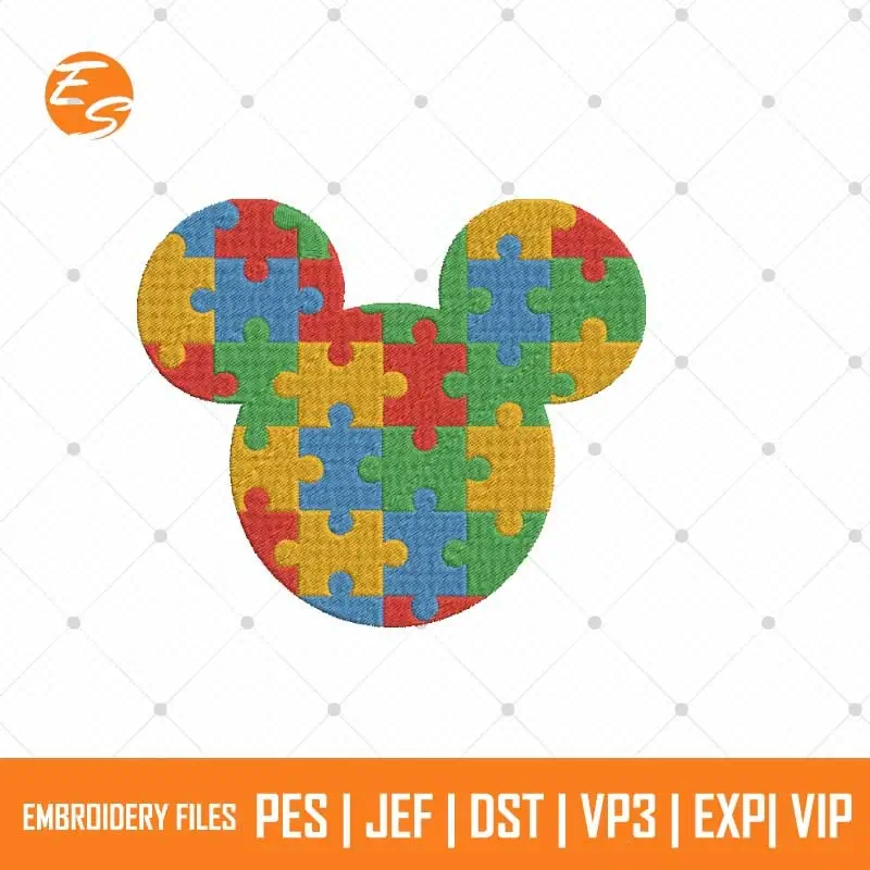 Mickey puzzle game free embroidery design