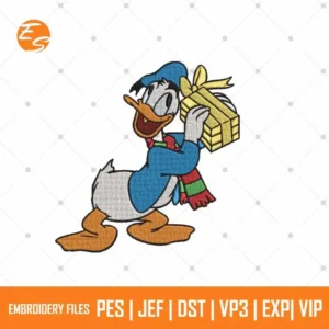 Santa Donald Duck free embroidery design
