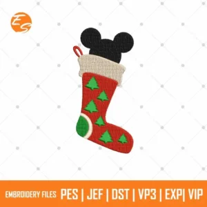Mickey Xmas Stocks free embroidery design