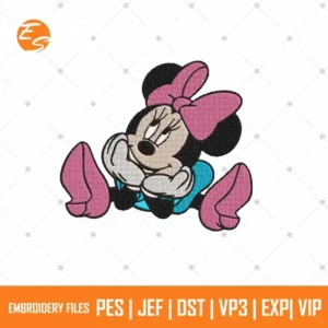 Cute Minnie Mouse free embroidery design