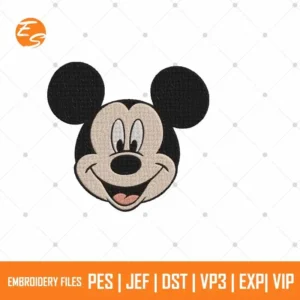 mickey Smiling Face free embroidery design