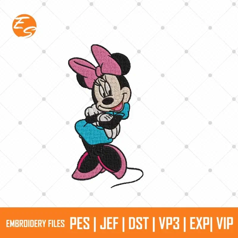 Minnie Fashion free embroidery design
