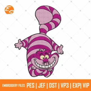 Wonderland Cheshire cat free embroidery design