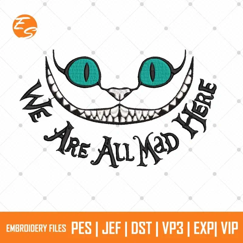 We are all mad free embroidery design