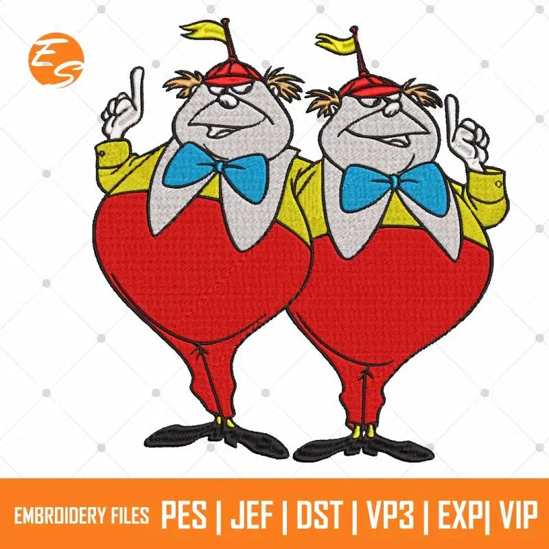 Disney Tweedle-dee free embroidery design