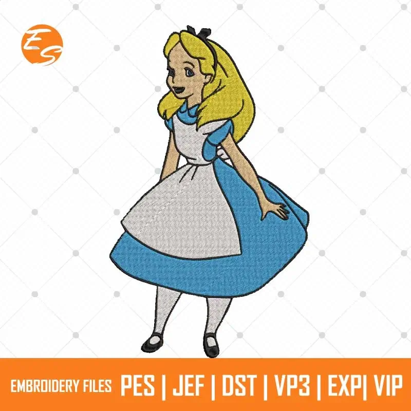 Disney Princes Alice free embroidery design