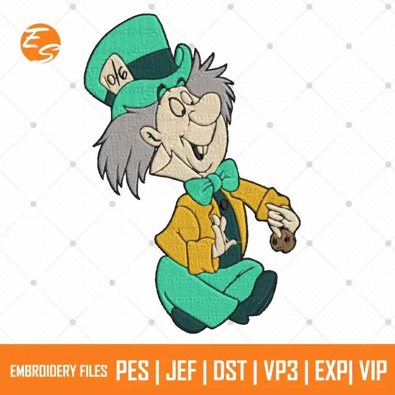 Mad Hatter free embroidery design