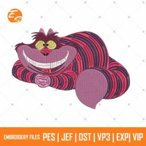 Smiling face Cheshire Cat free embroidery design