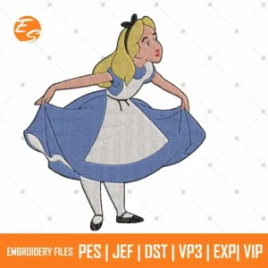 Alice curtsey free embroidery design