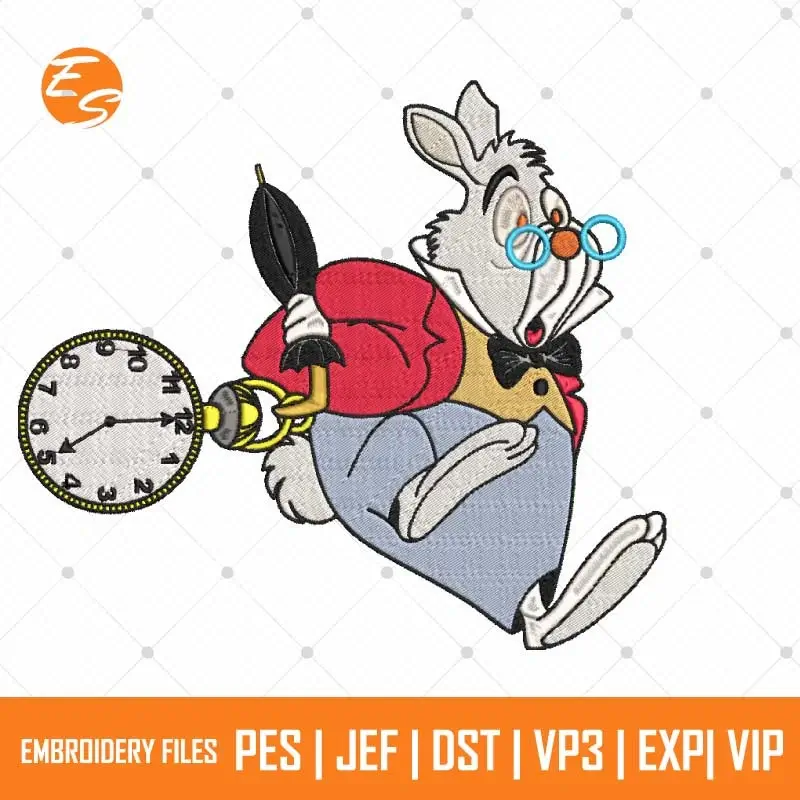 White Rabbit free embroidery design