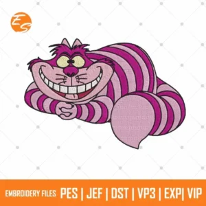 Cut Cheshire cat free embroidery design