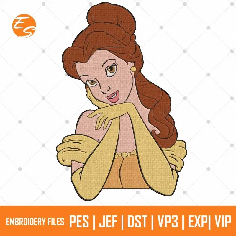 Princess belle beauty free embroidery design