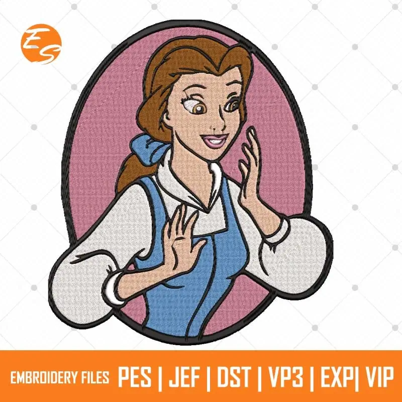 Belle beauty free embroidery design