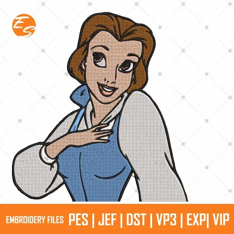 Belle beauty free embroidery design