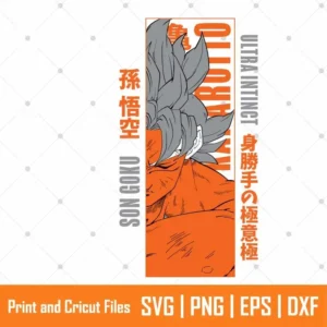 Ultra Instinct Goku DB Anime SVG
