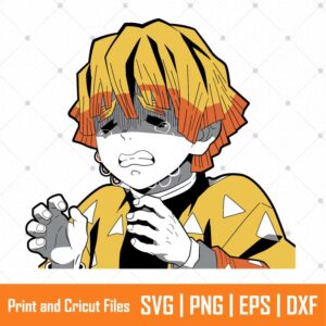Zenitsu Kamado Anime SVG